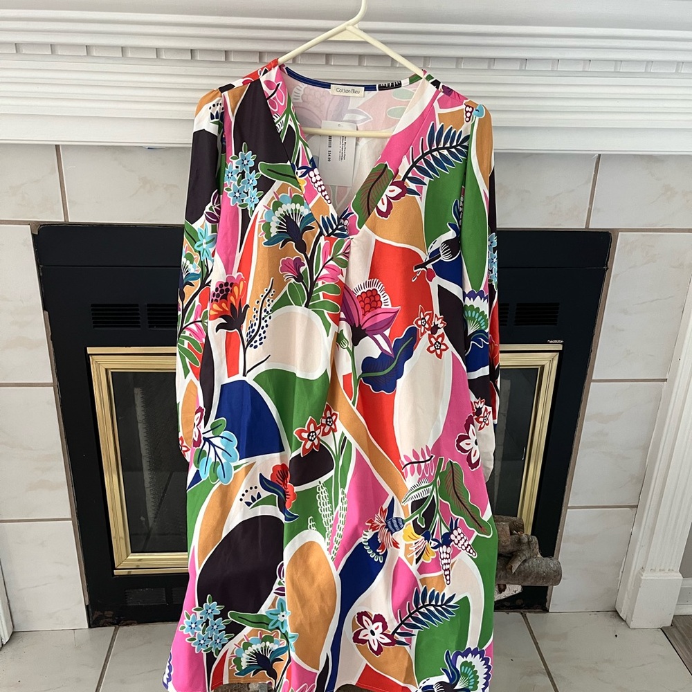 Cotton bleu Disco days dress